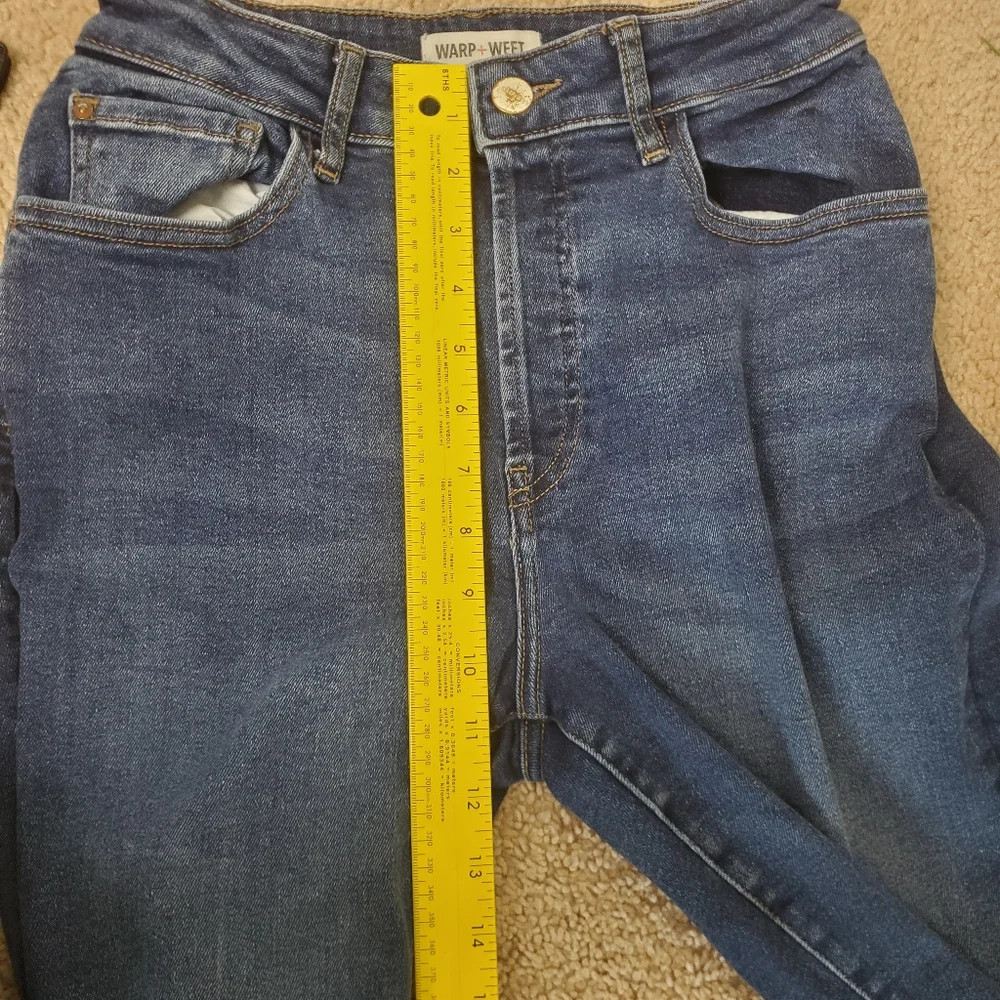 Warp + Weft CDG Paris High Rise Straight Jeans Size 6/28 - Picture 11 of 13